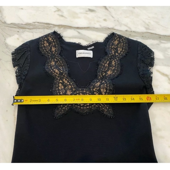 EMILIO PUCCI BLACK LACE DRESS MODEL 26RG25 SIZE IT 46 / US 12 NWOTS! - Picture 11 of 17